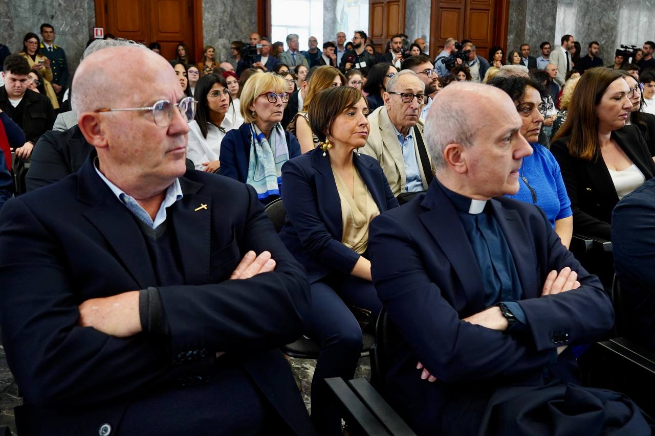 Galleria Barone oggi in Corte di Appello alla cerimonia in ricordo della strage di Capaci nella quale morirono il giudice Falcone, sua moglie e gli agenti della sua scorta - Diapositiva 6 di 11