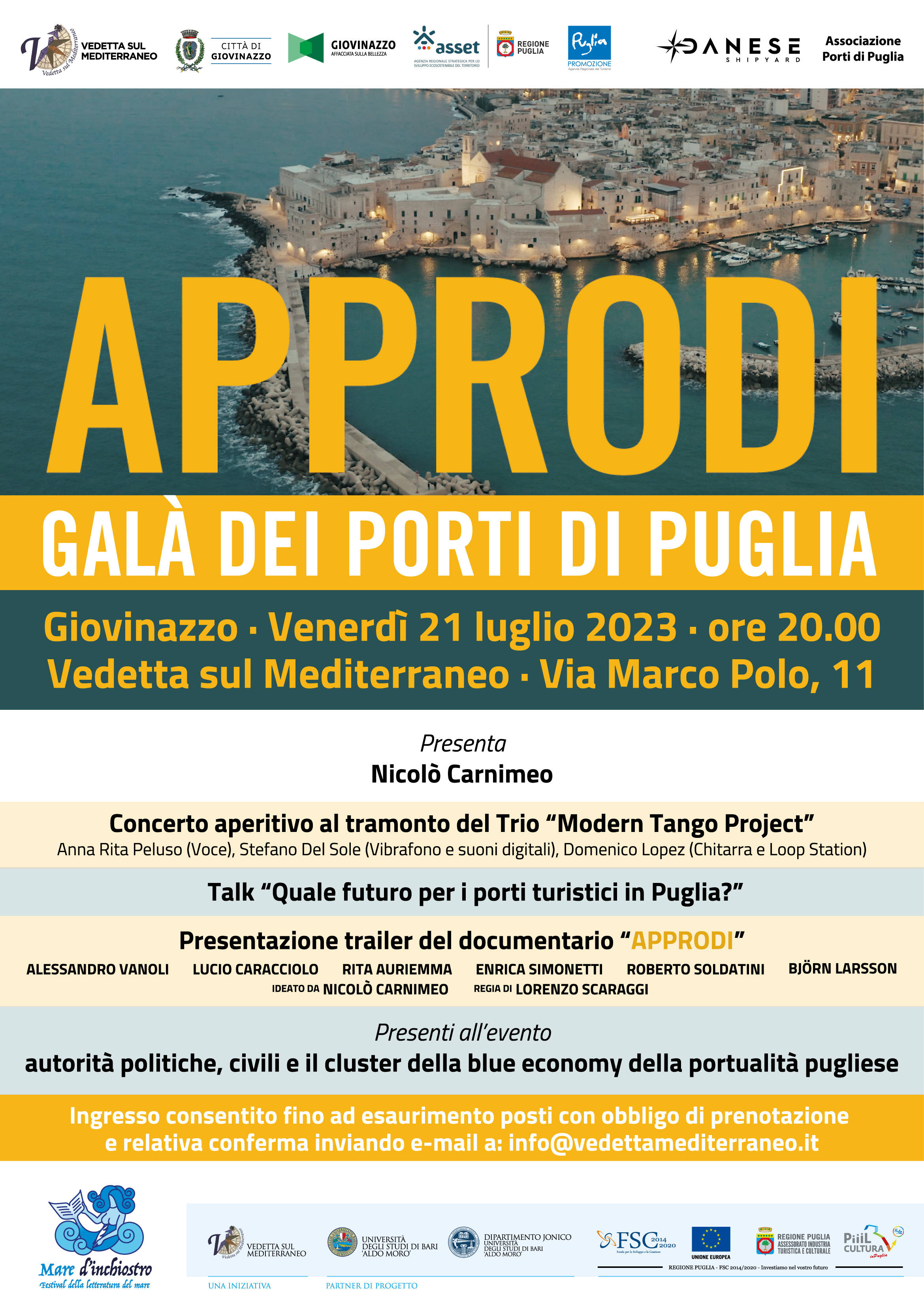 Galleria Il 21 luglio a Giovinazzo “Approdi - Galà dei porti pugliesi” - Diapositiva 2 di 5