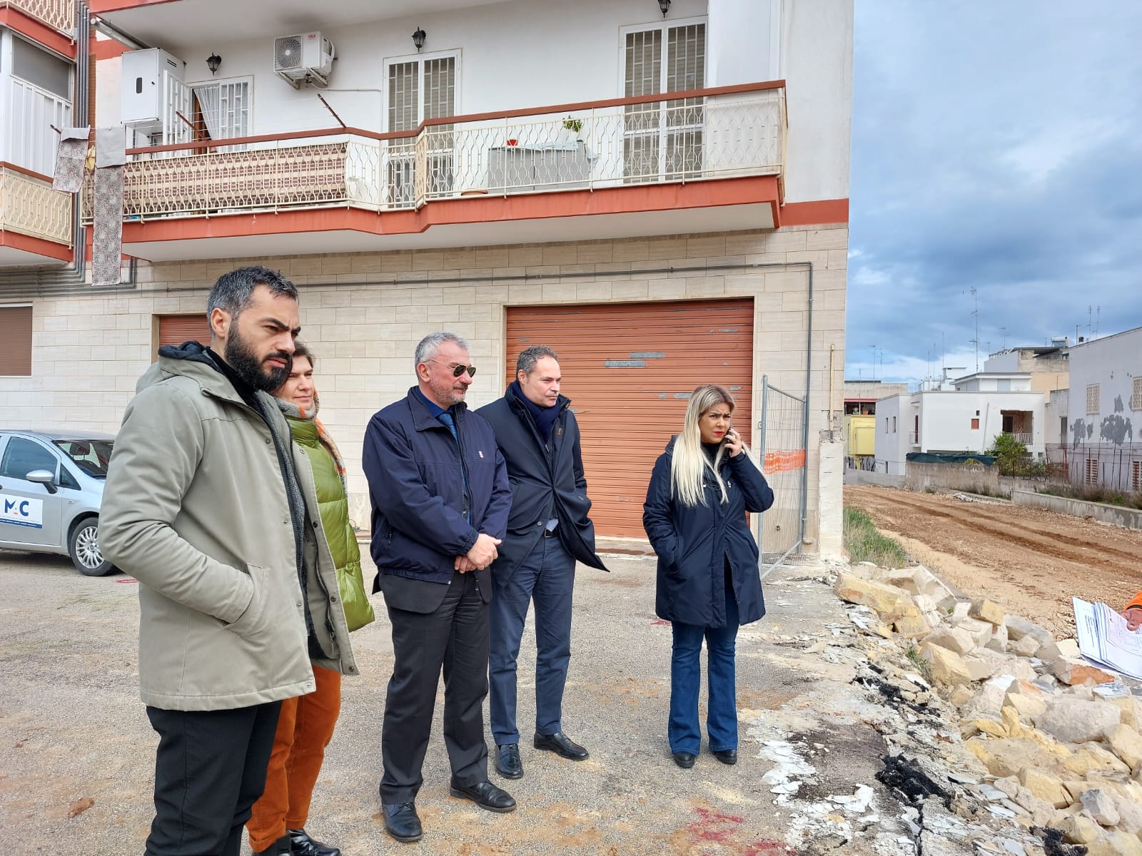 Galleria Maurodinoia, sopralluogo con FSE e sindaco di Triggiano sul cantiere dell’interramento dei binari ferroviari - Diapositiva 7 di 11