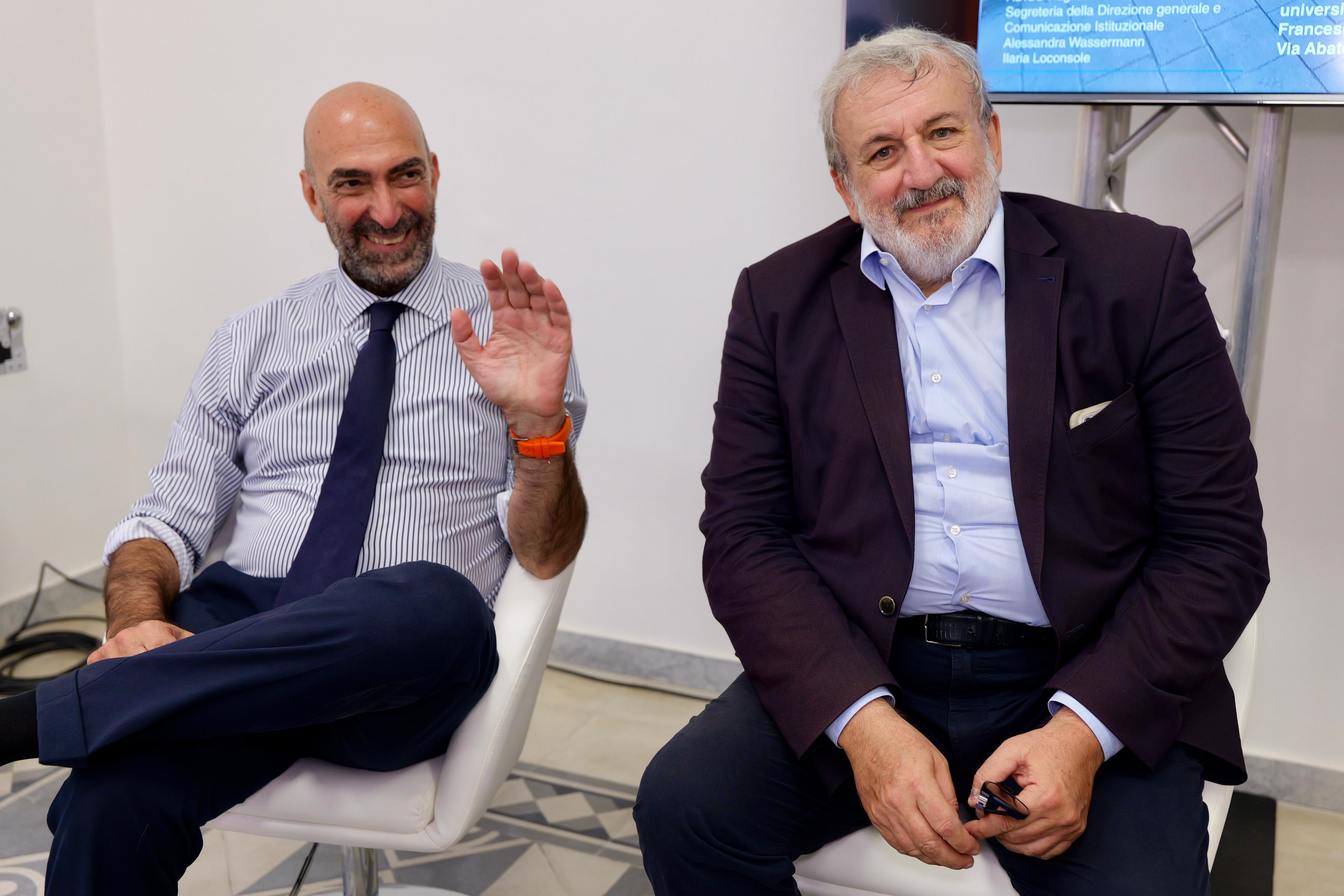 Galleria EMILIANO E LEO ALL’EVENTO DI RIAPERTURA DELL’EX NAUTICO DI BARI, PRESTO RESIDENZA UNIVERSITARIA ADISU - Diapositiva 7 di 7