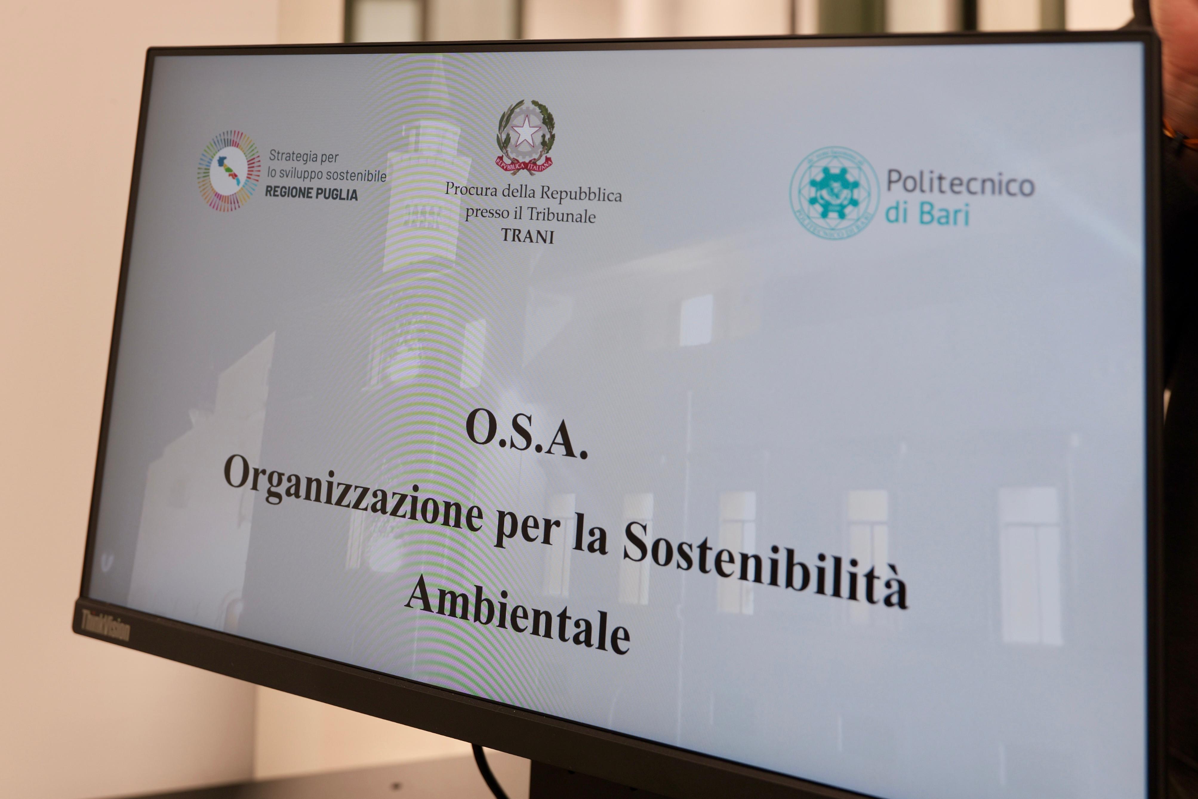Galleria Sostenibilità ambientale negli uffici giudiziari, presentati i risultati dell’accordo tra Procura della Repubblica di Trani, Regione Puglia e Politecnico di Bari - Diapositiva 5 di 11
