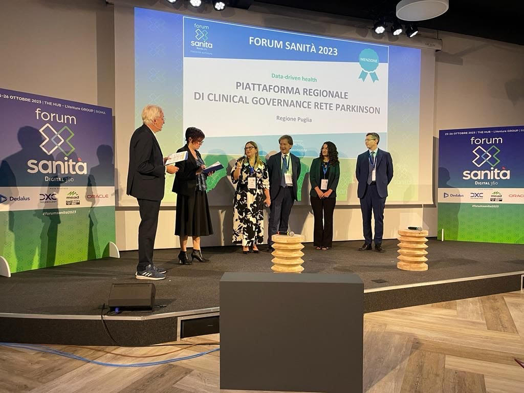 Galleria FORUM SANITA’: LA REGIONE PUGLIA PREMIATA PER LA RETE PARKINSON - Diapositiva 1 di 1