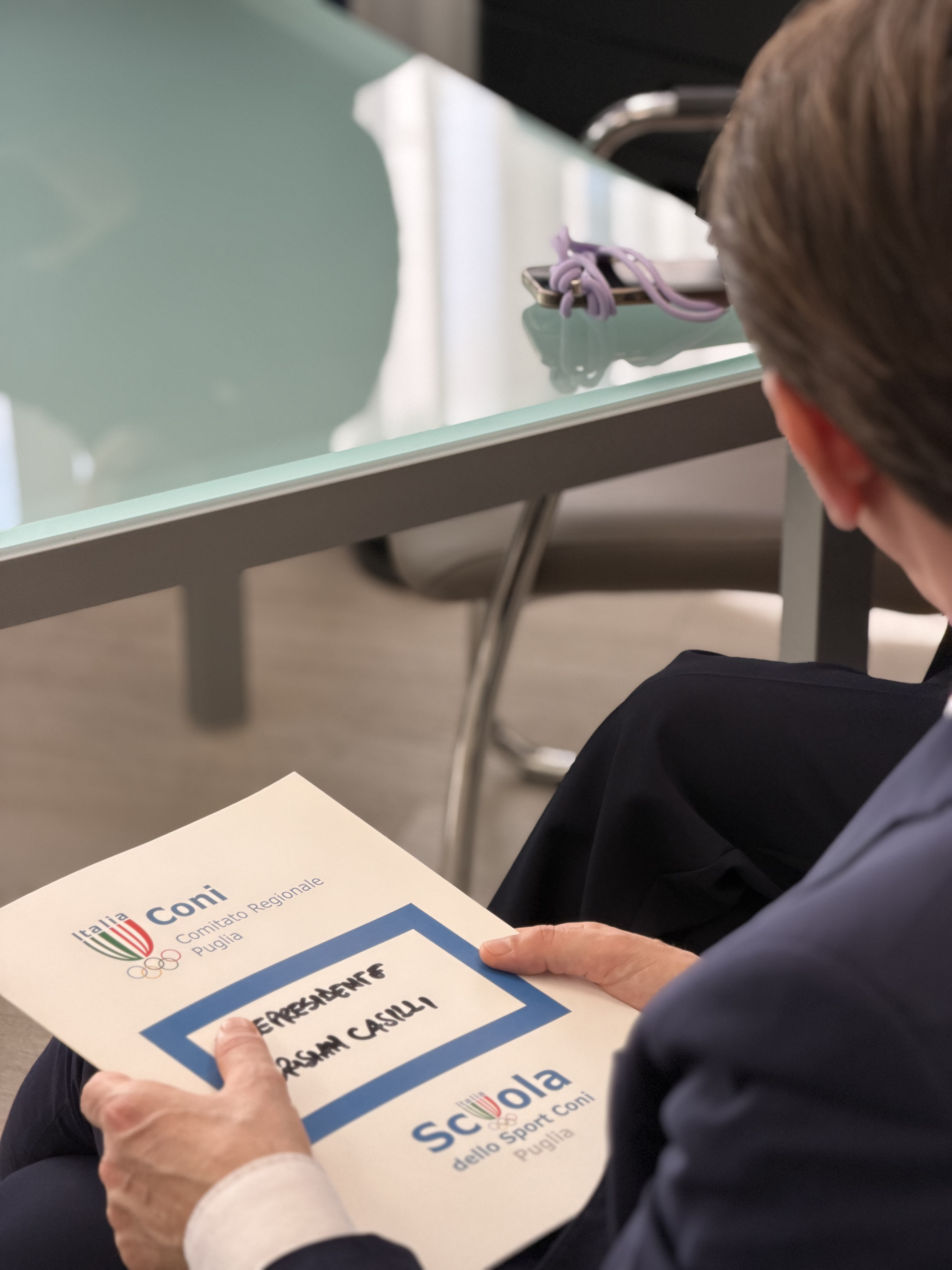 Galleria Centro tecnico federale di pesistica di Capurso, l’assessore Casili al sopralluogo con il presidente nazionale del CONI Buonfiglio - Diapositiva 6 di 7