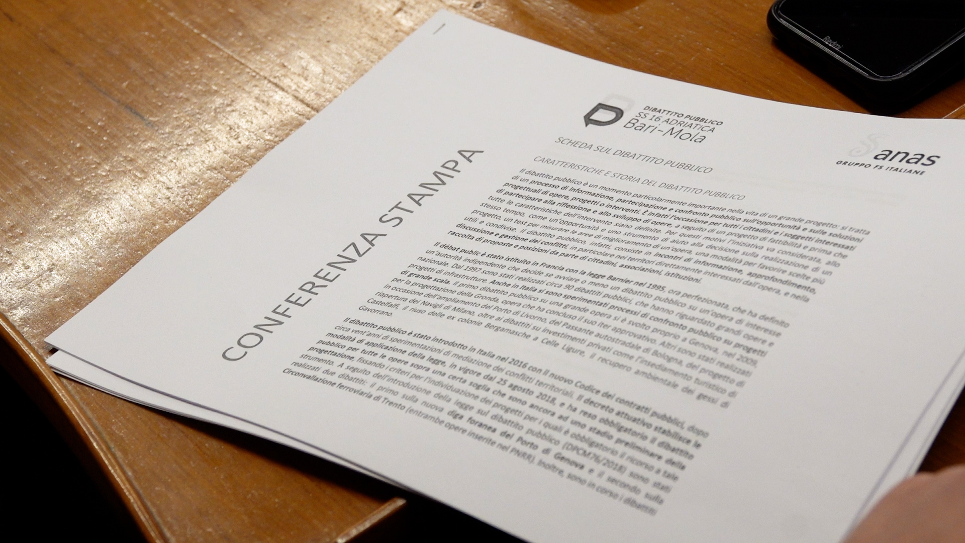 Galleria Dibattito pubblico sulla SS 16 ADRIATICA BARI-MOLA, Emiliano: 