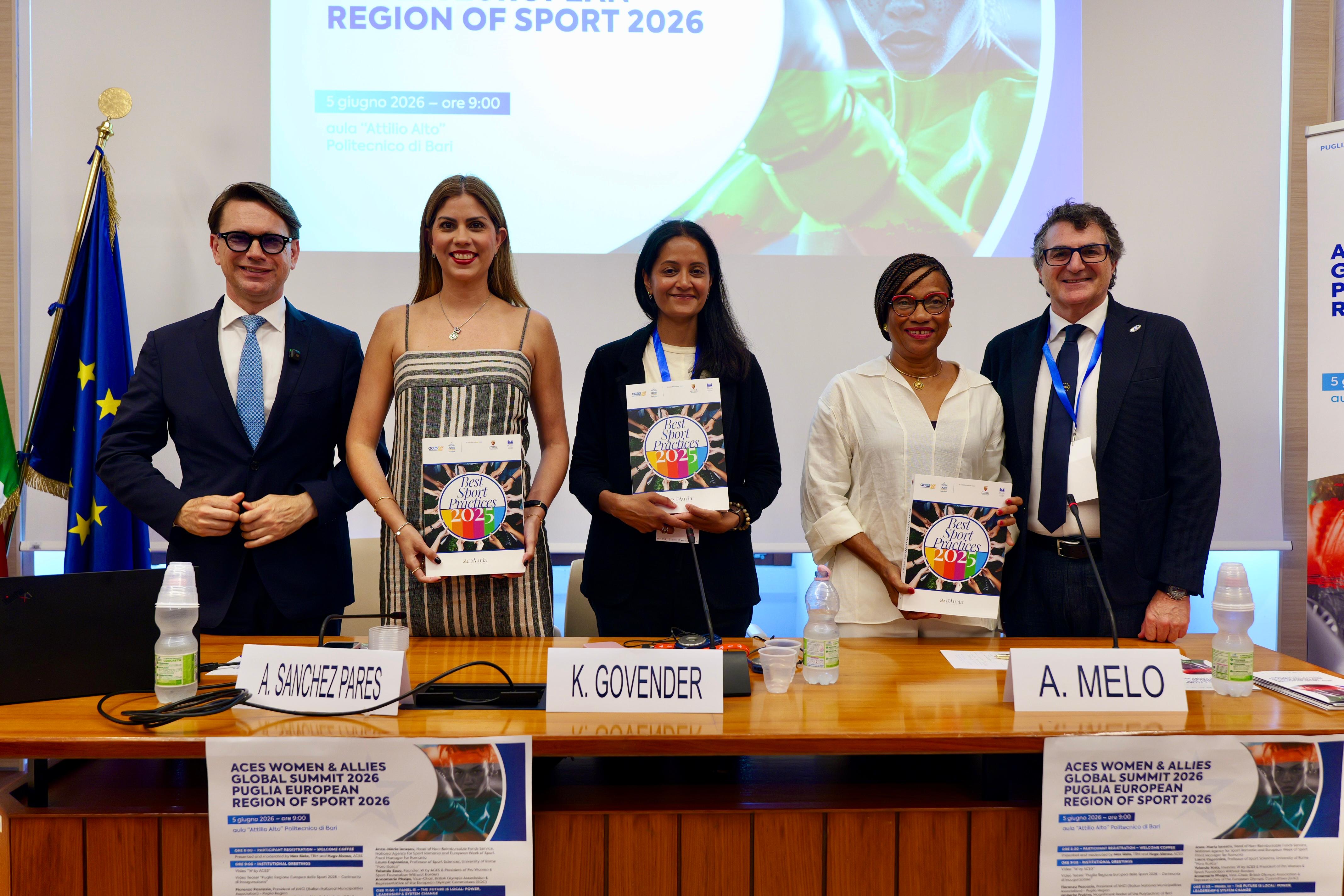 Galleria ACES Women & Allies, a Bari la prima edizione del Global Summit su sport, salute e parità di genere. L’assessore Casili: “Attività sportiva motore per una società più giusta” - Diapositiva 1 di 3