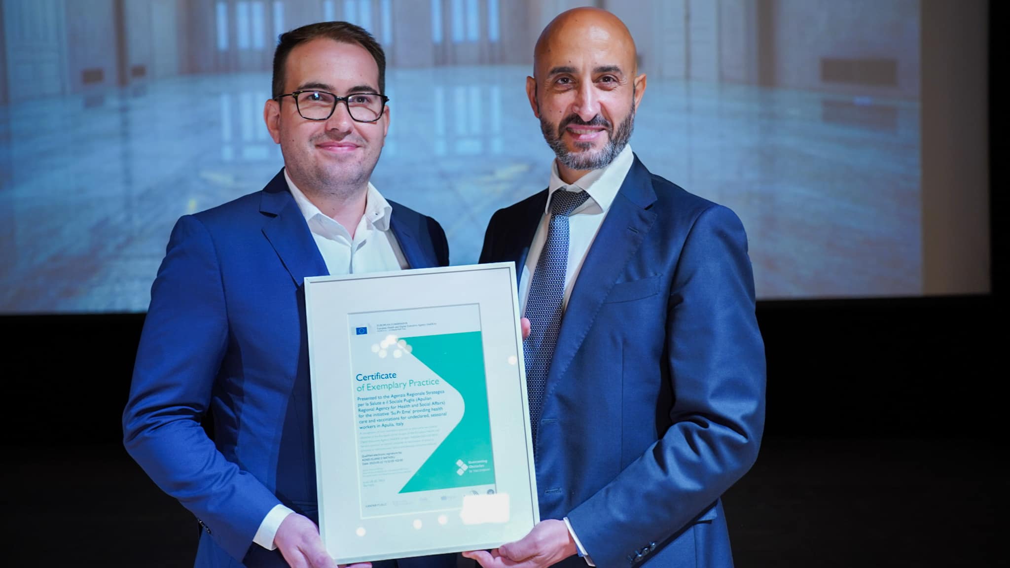 Galleria “Su.Pr.Eme”, il progetto di vaccinazione anti Covid premiato oggi al Kursaal dalla delegazione HaDEA - Diapositiva 14 di 14