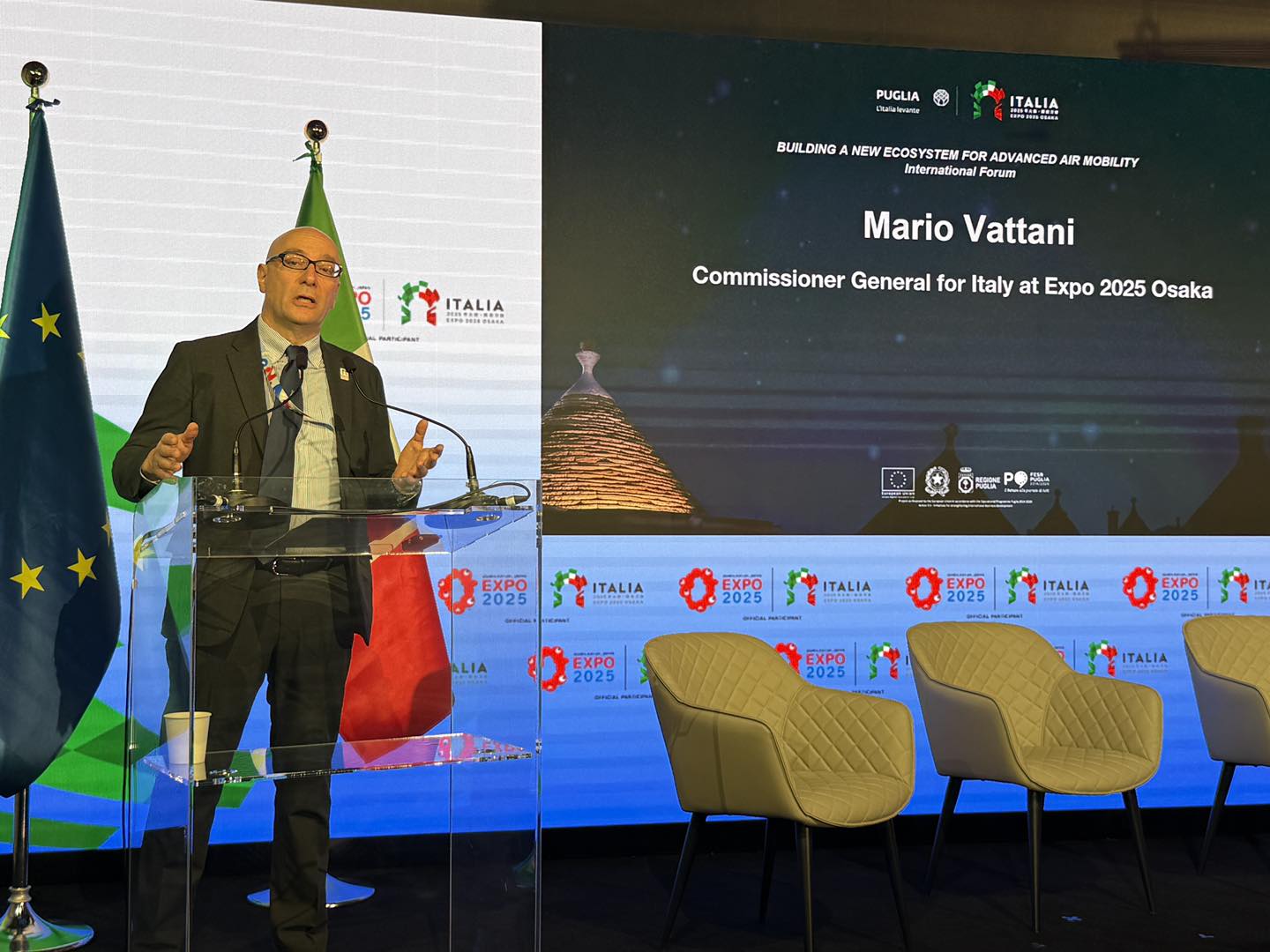 Galleria Industria aerospaziale come chiave per una mobilità sostenibile. Il Forum internazionale della Regione Puglia a Expo 2025 Osaka chiude la settimana regionale della Puglia ad Expo - Diapositiva 1 di 3