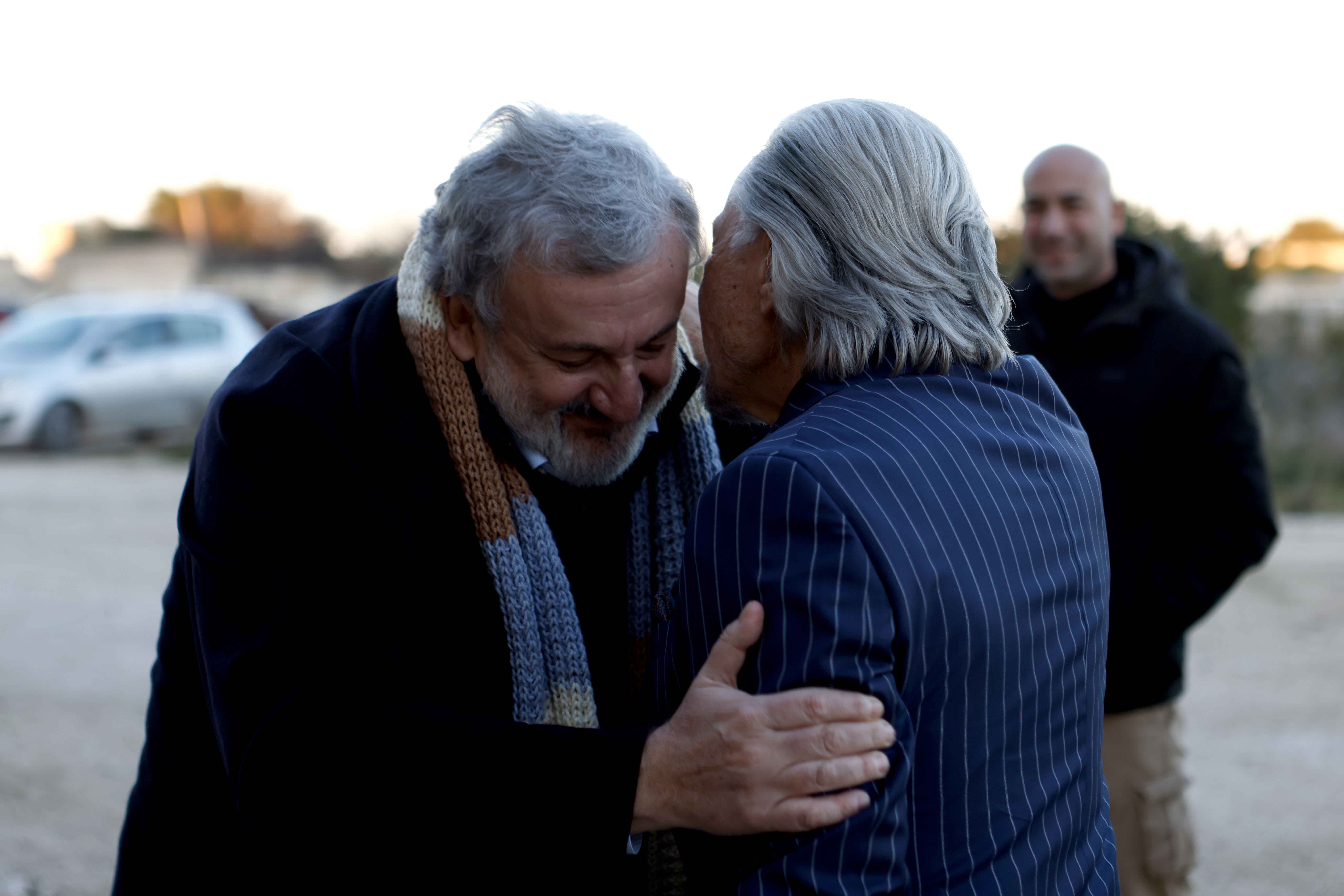 Galleria L’incontro del presidente Emiliano con Harvey Keitel sul set di 