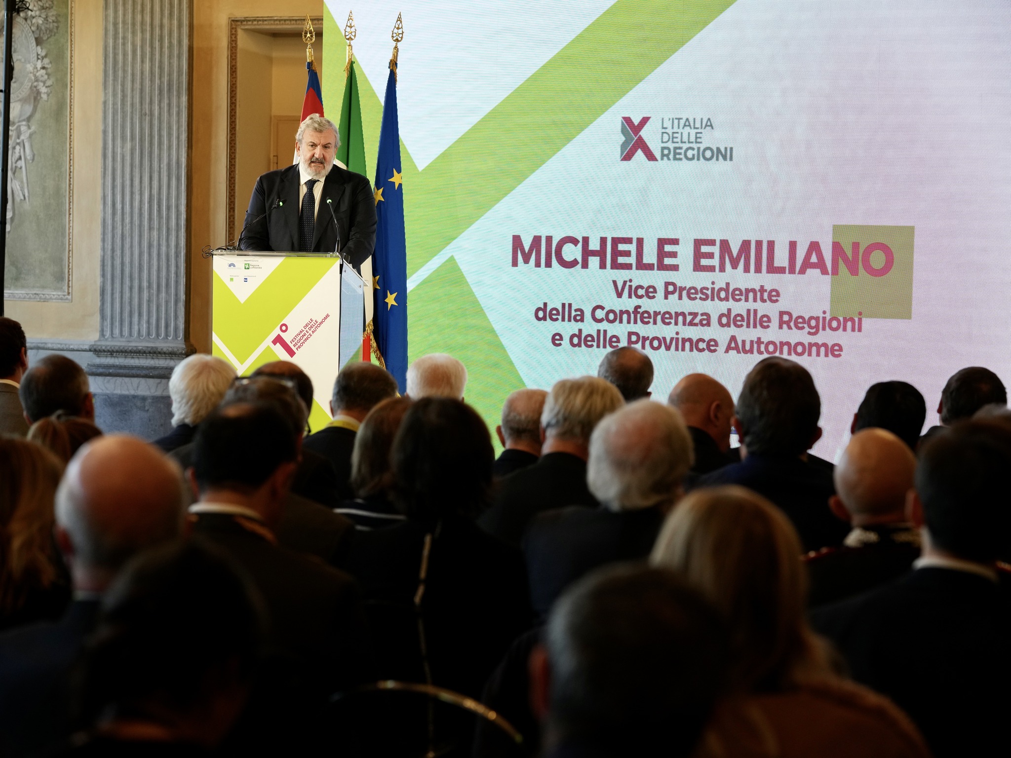 Galleria L’ITALIA DELLE REGIONI, OGGI L’INTERVENTO DEL PRESIDENTE EMILIANO ALLA PRESENZA DEL PRESIDENTE DELLA REPUBBLICA - Diapositiva 3 di 6