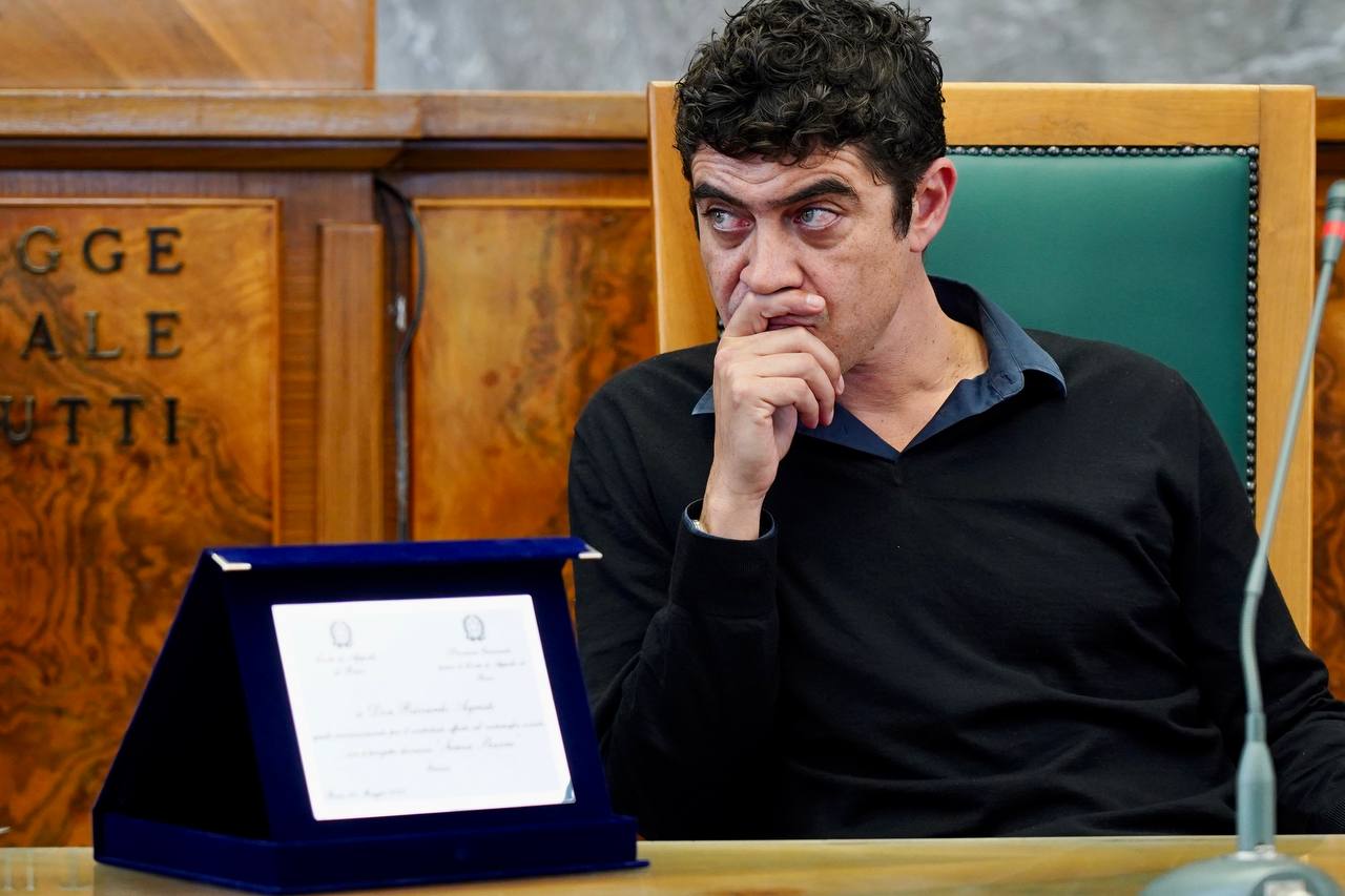 Galleria Barone oggi in Corte di Appello alla cerimonia in ricordo della strage di Capaci nella quale morirono il giudice Falcone, sua moglie e gli agenti della sua scorta - Diapositiva 1 di 11