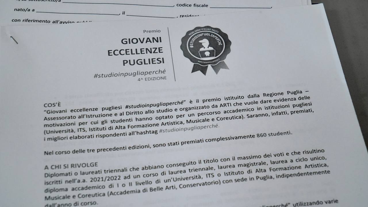Galleria Assessore Leo lancia la quarta edizione del Premio “Giovani Eccellenze pugliesi #studioinpugliaperché” - Diapositiva 9 di 9